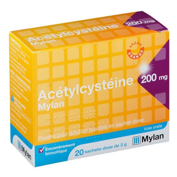 Acetylcysteine Myl 200 Sach 20