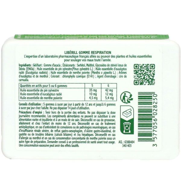 Liberill Gorge Irritee Gommes Bt 50G