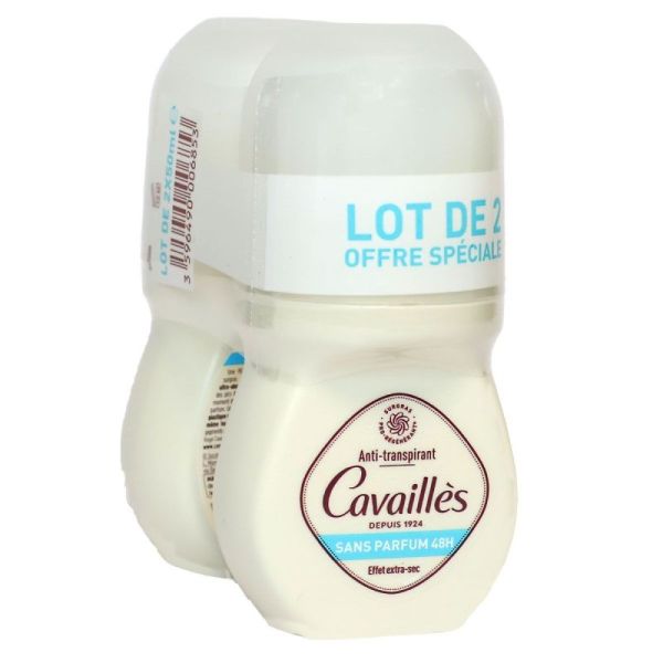 Cavailles Deo Roll-On Absorb S/P 50Ml X2