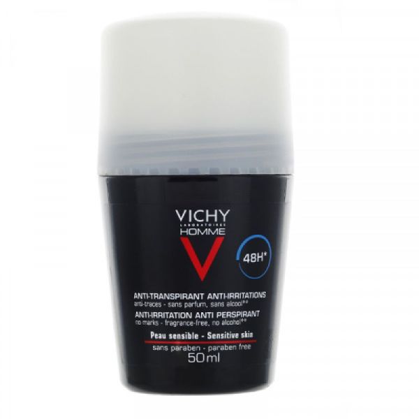 Vichy déodorant anti-transpirant anti-irritations homme 48h 50mL
