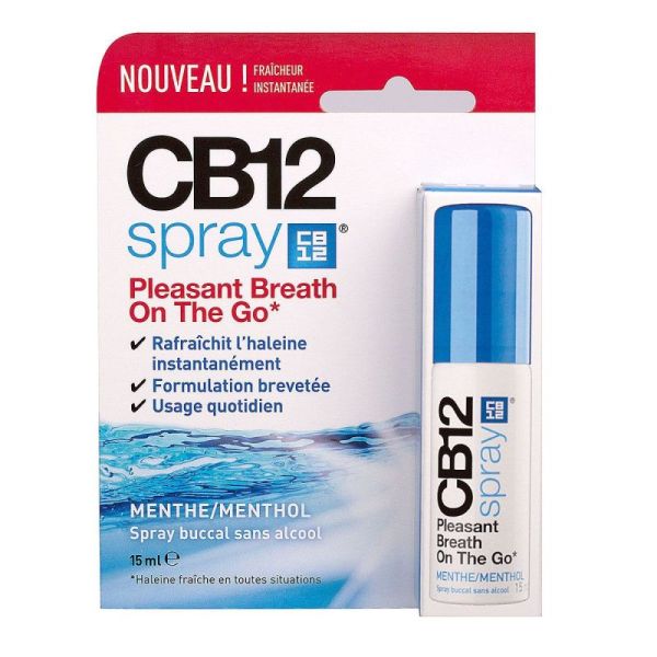 Traitement haleine spray menthe CB12 : le spray de 15mL à Prix