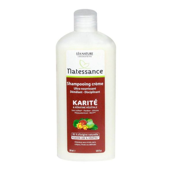 Shampooing crème ultra-nourrissant Karité & kératine végétale 250mL