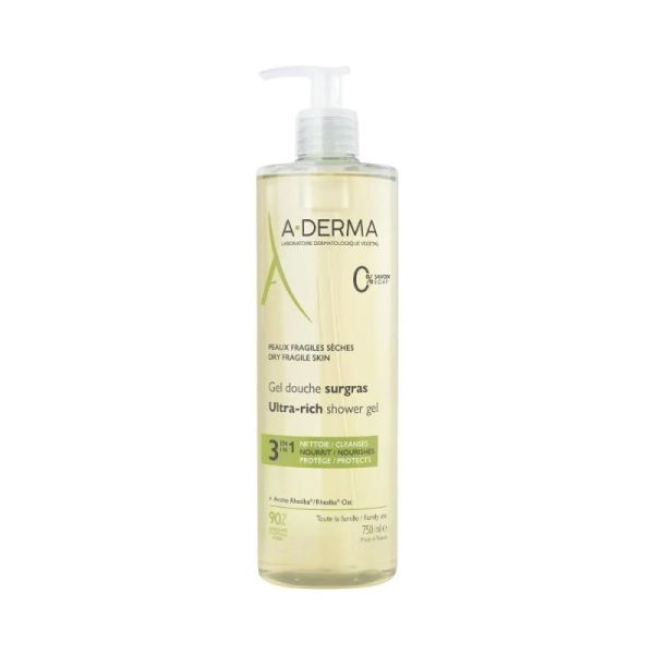 A-Derma Gel Douche Surgras 750Ml