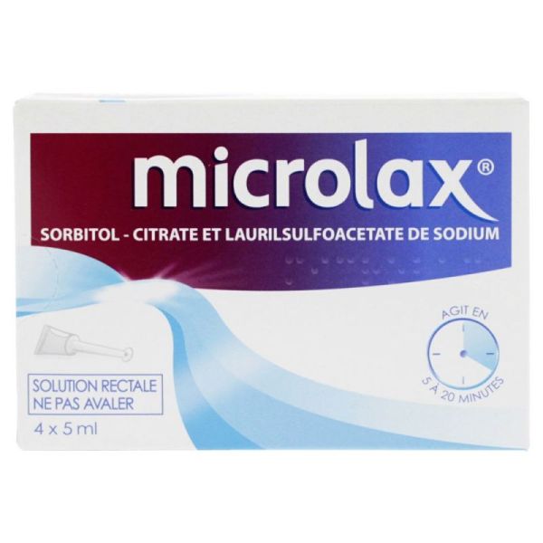 Microlax Solution Rectale pour Adulte - 4 unidoses