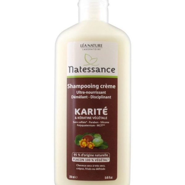 Shampooing crème ultra-nourrissant Karité & kératine végétale 250mL