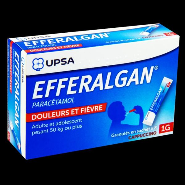 Efferalgan 1g cappuccino granulés en sachet 8 sachets