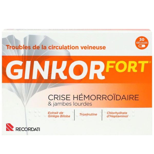Ginkor Fort veinotonique 30 gélules