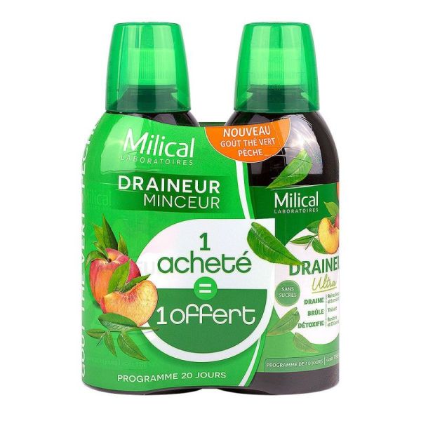 Milical Draineur The Peche 2x500ml Mid155