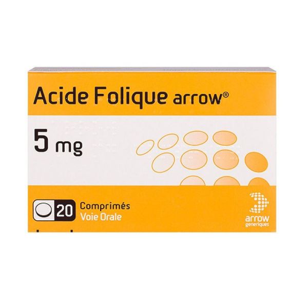 Acide Folique Arw 5mg Cpr Bt20