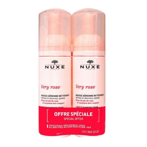 Nuxe Very Rose Mousse Nett Demaq  2x150ml