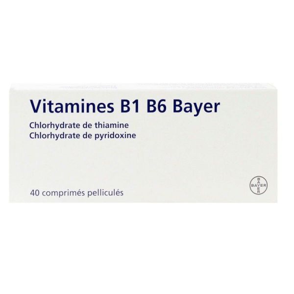 Vitamine B1 B6 Bayer Cpr Pell Plq/40