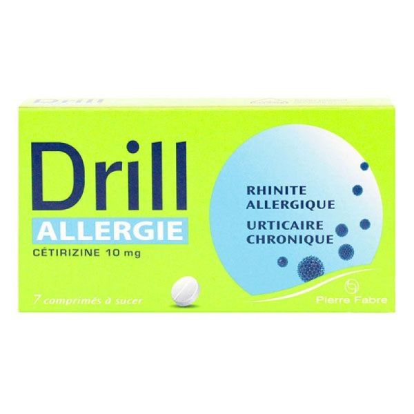 Drill allergie cétirizine 10mg 7 comprimés