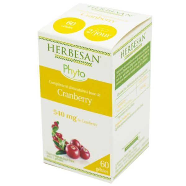 Herbesan Cranberry 60 gélules