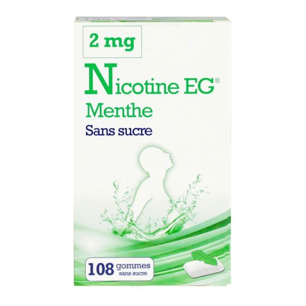 Gommes Nicotine EG menthe 2 mg - 108 gommes