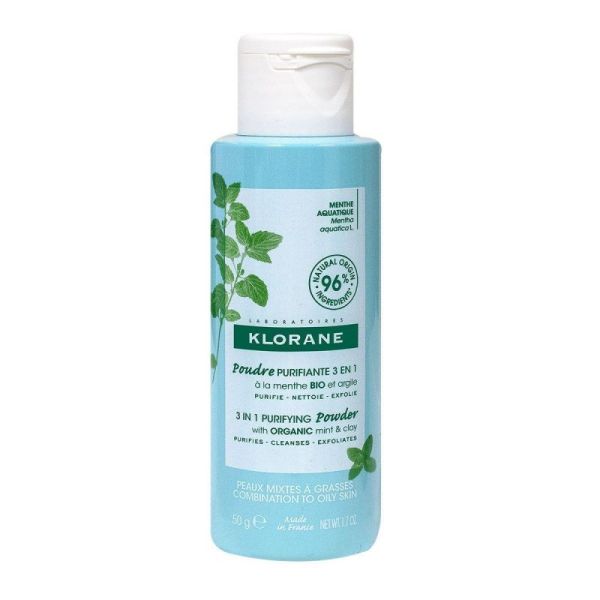 Klorane Menthe Poudre Purifiante 3en1 50g