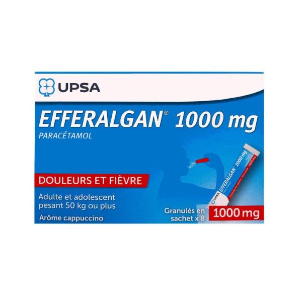 Efferalgan 1g cappuccino granulés en sachet 8 sachets