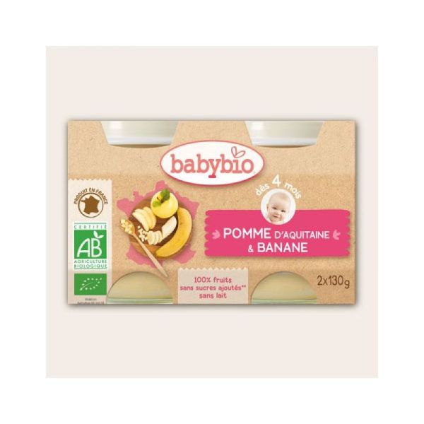 Babybio petit pot pomme et banane 130g