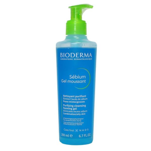 Bioderma Sébium gel moussant nettoyant purifiant 200mL