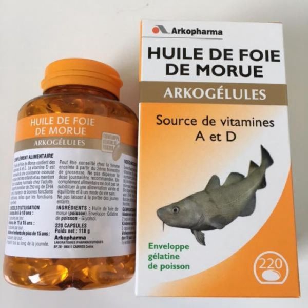 ARKOGELULES HUILE DE MORUE 220 gelules