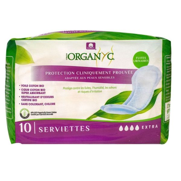 Organyc Incont Lege Serviet Extra 10