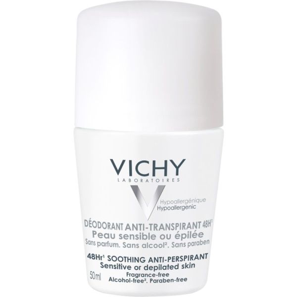 Vichy Déodorant anti-transpirant 48h peaux sensibles et épilées 50mL