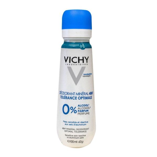 Vichy Deo Mineral 48h Compresse Bleu100ml