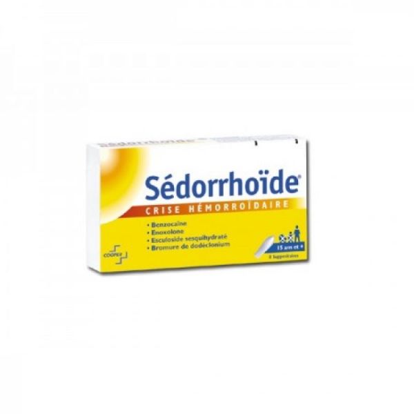 Sédorrhoide crise hémorroidaire 8 suppositoires