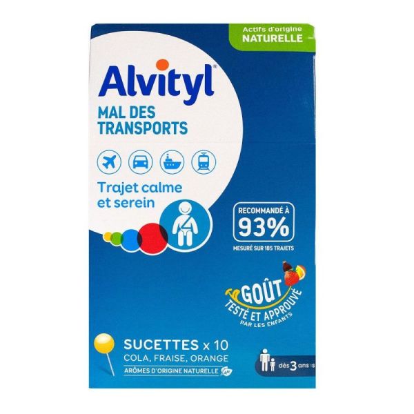 Alvityl Mal Transport Sucettes 10 3parf