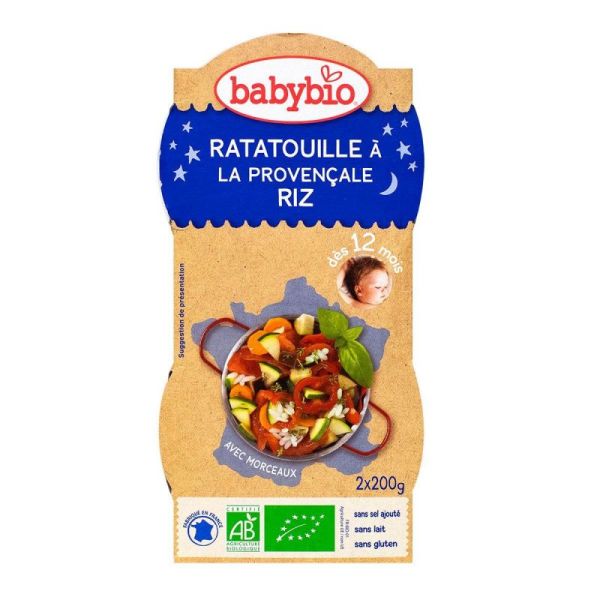 Babybio Bonne Nuit Ratatouille/riz 200g 2