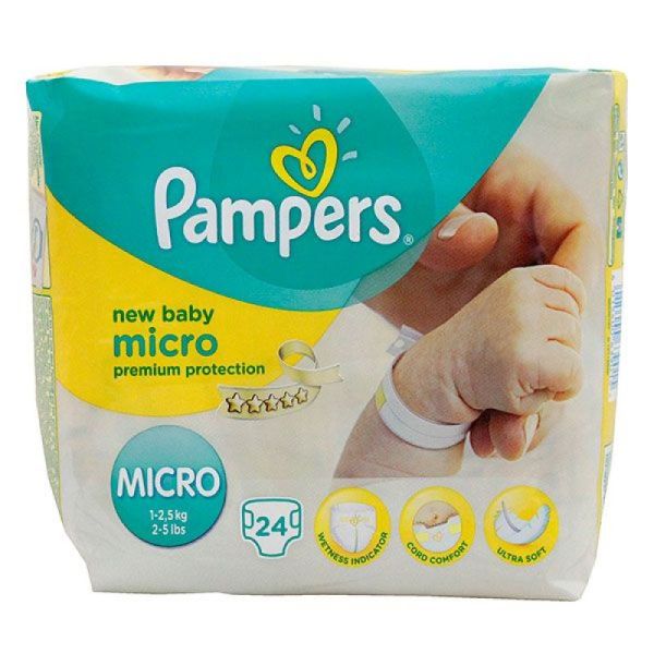 Pampers Newbaby Micro 1-2,5kg 24 Couches