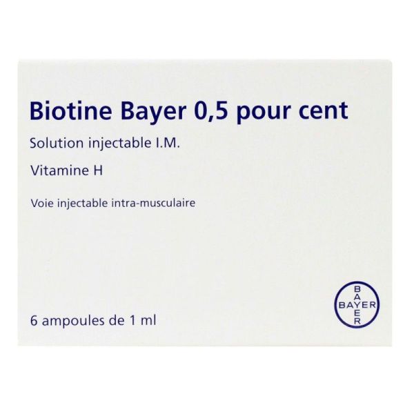Biotine Bayer 5mg/ml S Inj Im 6amp/1ml