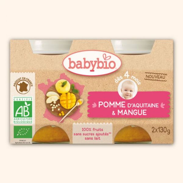Babybio petit pot pomme et mangue 130g