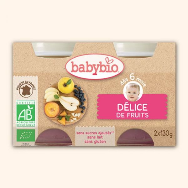 Babybio petit pot délice de fruits 130g