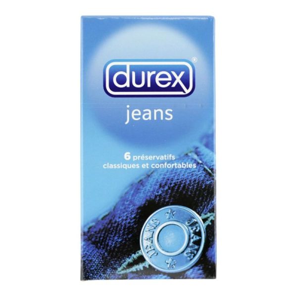 Jeans préservatifs latex de caoutchouc naturel - 6 préservatifs