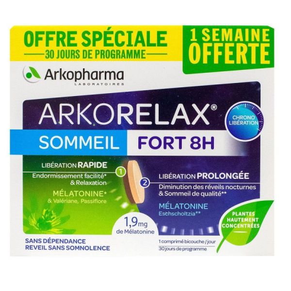 Arkorelax Sommeil Fort 8 Heures 30 Comp