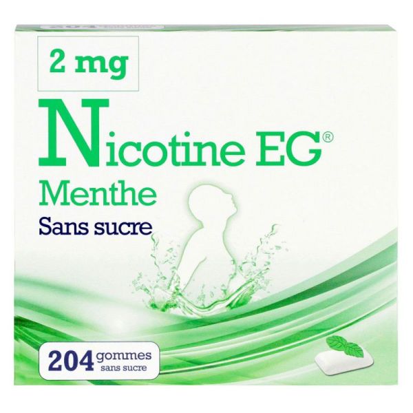 Gommes Nicotine EG menthe 2 mg - 204 gommes