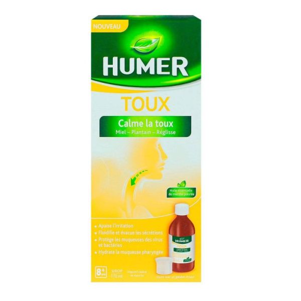 Humer Toux Miel/plant/reg Sirop 170ml