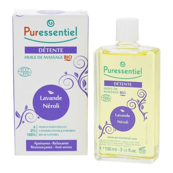 Puressentiel huile de massage détente 100mL