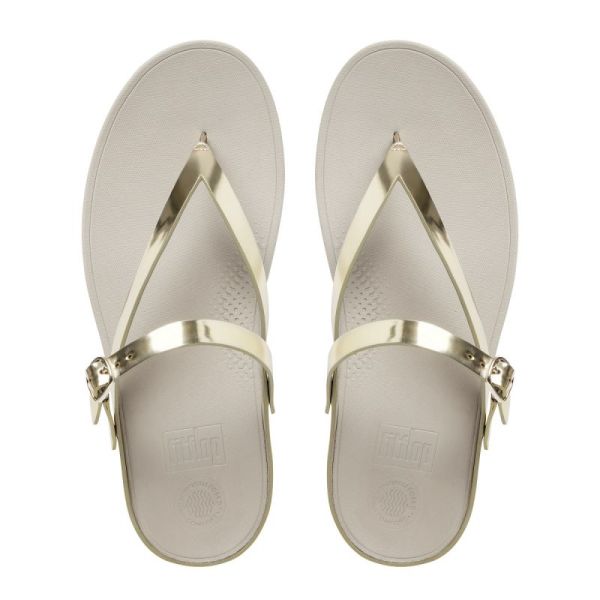 Fitflop leather sandals gold mirror taille 39