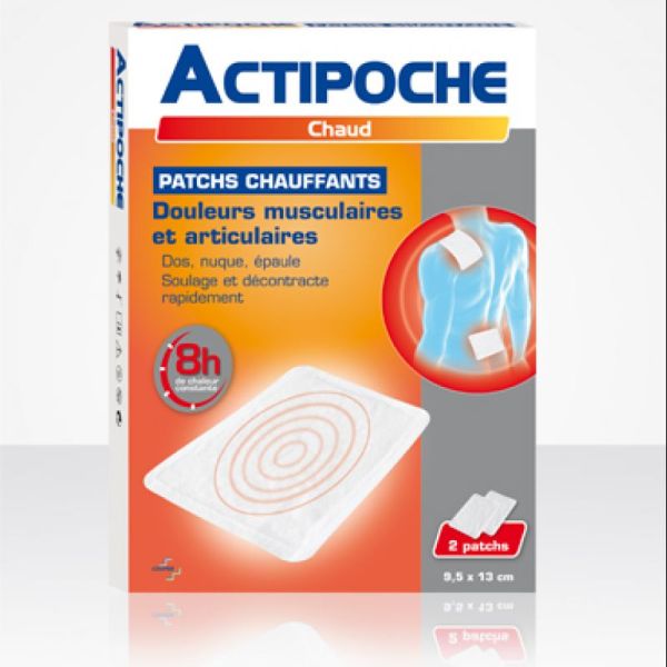 Actipoche patchs chauffants 8h d'action 2 patchs