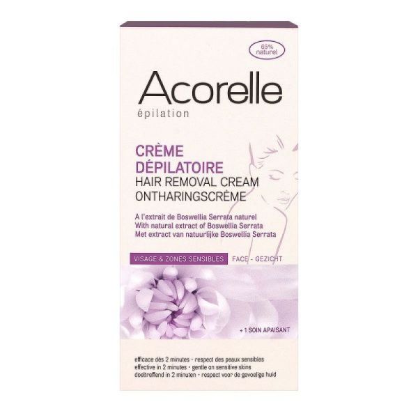 Acorelle crème dépilatoire 75mL visage et zones sensibles
