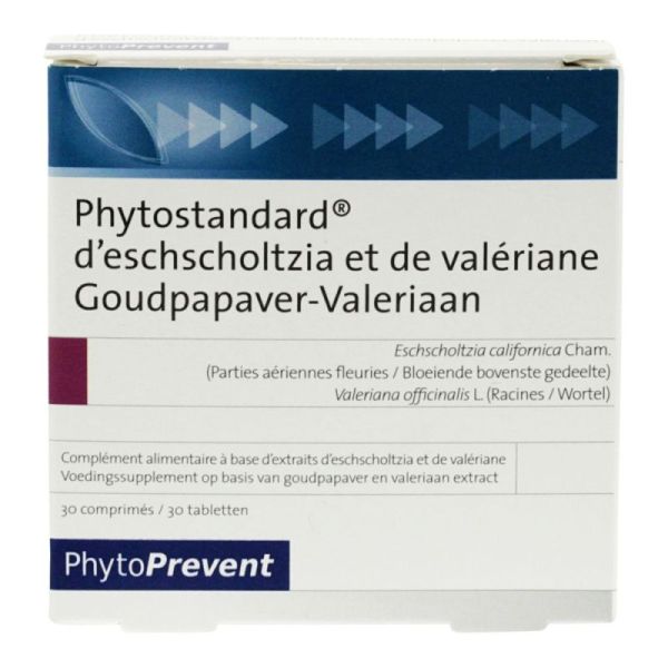 Phytostandard eschscholtzia et valériane 30 comprimés