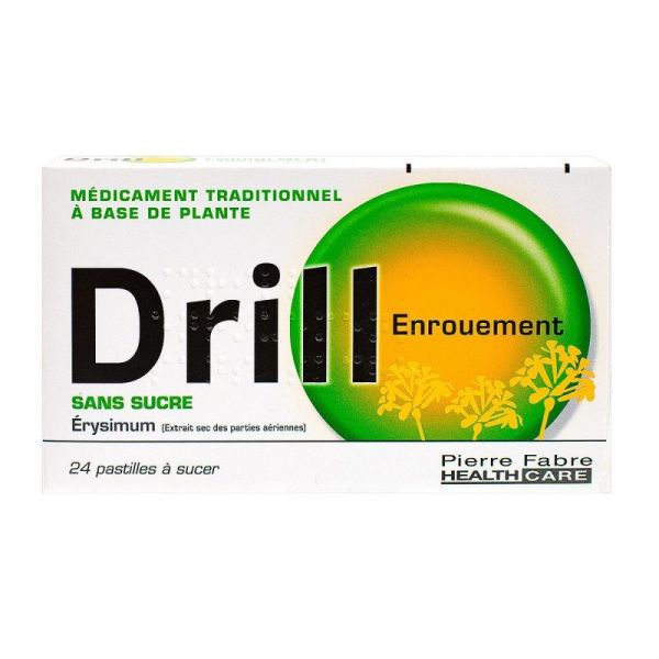 Drill enrouement 15mg 24 pastilles à sucer - Pharmarun