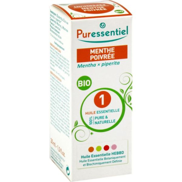 Puressentiel huile essentielle Menthe Poivrée Bio 30mL - Pharmarun