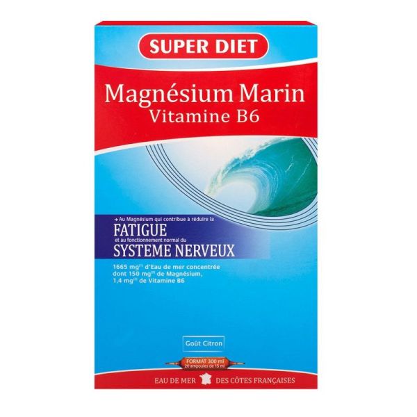 Superdiet Magnesium Marin+b6 Conc 20*15ml