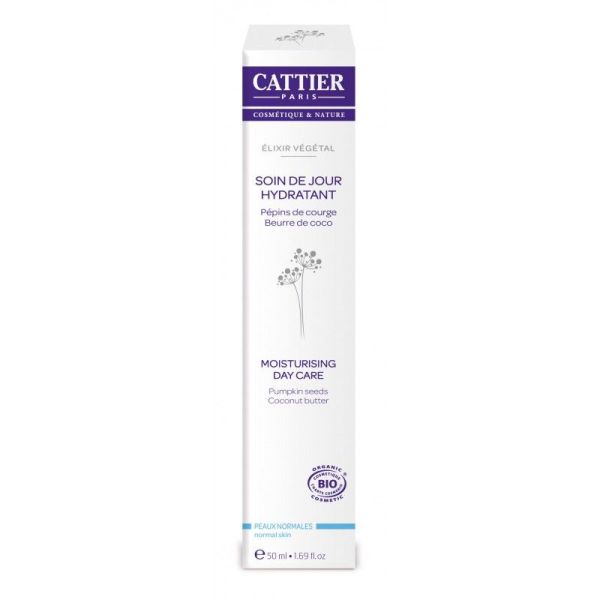 Cattier soin de jour hydratant BIO peaux normales 50mL