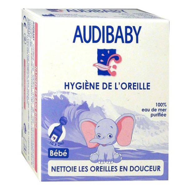 Audibaby hygiène de l'oreille 10 dosettes de 2mL