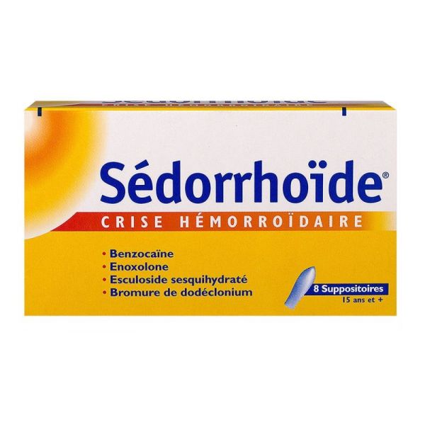 Sédorrhoide crise hémorroidaire 8 suppositoires