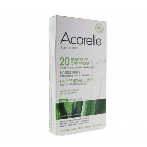 Acorelle Bandes Cire Froide Visage 20