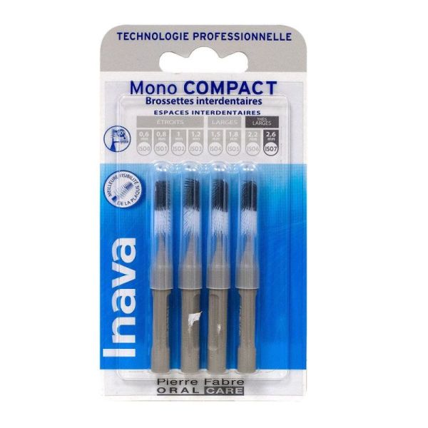 Inava Mono Compact Brossettes Gris Blisx4